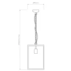 Astro Homefield 1095015 egyágú függeszték fekete átlátszó fém