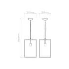 Astro függeszték Homefield Pendant 450 IP23 fekete mag 208cm kábel 1.5m