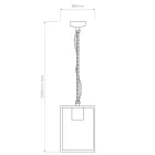 Astro függeszték Homefield Pendant 240 IP44 réz mag 185cm kábel 1.5m