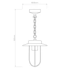 Astro függeszték Montparnasse Pendant IP44 bronz Ø20.5cm mag 132cm