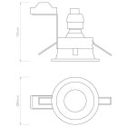 Astro Minima 1249017 álmennyezetbe építhető lámpa fekete fém