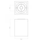 Astro Kos 1326015 fürdőszoba mennyezeti lámpa beton