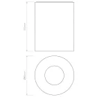 Astro design lámpa Kos Round 100 LED LED IP65 fehér Ø80cm mag 100cm