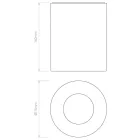Astro design lámpa Kos Round 140 LED LED IP65 fekete Ø115cm mag 140cm