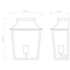 Astro fali lámpa Richmond Wall 285 IP44 fekete mag 36cm