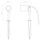 Astro spotlámpa Dartmouth Spike Spotlight IP65 fekete mag 169cm