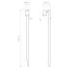 Astro spotlámpa Bayville Spike Spot 900 IP66 fekete mag 90cm kábel 2.5m