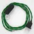 Creative Cables kapcsoló Lámpa vezeték, TM06 zöld rayon 1,80 m. Ki a kapcsoló 35701