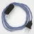 Creative Cables textil lámpakábel Lámpa vezeték, TM07 lila műselyem 1,80 m. Ki a kapcsoló 35702