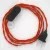 Creative Cables kapcsoló Lámpa vezeték, TM15 narancs rayon 1,80 m. Ki a kapcsoló 35703