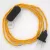 Creative Cables kapcsoló Lámpa vezeték, TM10 sárga rayon 1,80 m. Ki a kapcsoló 35706