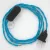 Creative Cables kapcsoló Lámpa vezeték, TM11 türkiz rayon 1,80 m. Ki a kapcsoló 35707