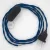 Creative Cables kapcsoló Lámpa vezeték, TM12 kék rayon 1,80 m. Ki a kapcsoló 35708