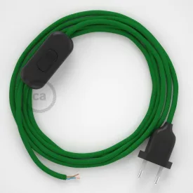   Creative Cables kapcsoló Lámpa vezeték, RM06 zöld rayon 1,80 m. Ki a kapcsoló 35721