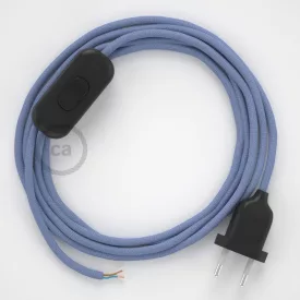   Creative Cables textil lámpakábel Lámpa vezeték, RM07 lila műselyem 1,80 m. Ki a kapcsoló 35722