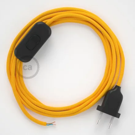 Creative Cables kapcsoló Lámpa vezeték, RM10 sárga rayon 1,80 m. Ki a kapcsoló 35726