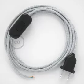   Creative Cables kapcsoló Lámpa vezeték, RM02 ezüst rayon 1,80 m. Válassza ki a 35731