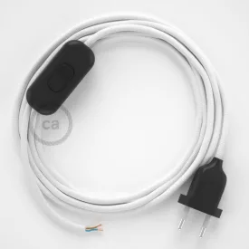   Creative Cables textil lámpakábel Lámpa vezeték, RM01 fehér műselyem 1,80 m. Válassza ki a 35732