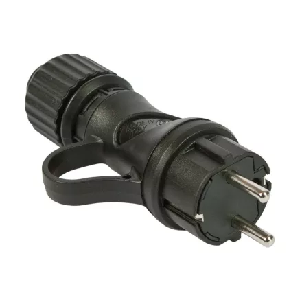Creative Cables design lámpa Fekete Schuko dugó gyűrűvel 16A 250V IP44 a Modulair rendszerhez 80052