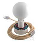 Creative Cables design lámpa Posaluce MINI-UFO kétoldalas Pemberley Pond fából ABLB10BLEUTRN06CDW02P