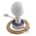 Creative Cables design lámpa Posaluce MINI-UFO kétoldalas Pemberley Pond fából ABLB10BLEUTRN06CDW03P