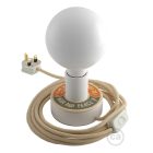 Creative Cables design lámpa Posaluce MINI-UFO kétoldalas fából READING BALLSH*T ABLB10BLINBRN06CDW05