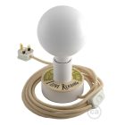 Creative Cables design lámpa Posaluce MINI-UFO kétoldalas fából READING BALLSH*T ABLB10BLINBRN06CDW07