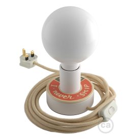   Creative Cables design lámpa Posaluce MINI-UFO kétoldalas fából READING BALLSH*T ABLB10BLINBRN06CDW08