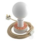 Creative Cables design lámpa Posaluce MINI-UFO kétoldalas fából READING BALLSH*T ABLB10BLINBRN06CDW08