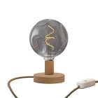 Creative Cables asztali lámpa Posaluce dombornyomott fa asztali lámpa ABLB10DINBRN26-L