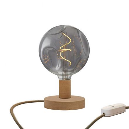 Creative Cables asztali lámpa Posaluce dombornyomott fa asztali lámpa ABLB10DINBRN26-L