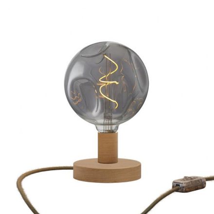 Creative Cables asztali lámpa Posaluce dombornyomott fa asztali lámpa ABLB10LEUTRN26-L