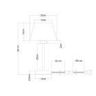 Creative Cables lámpatest Fa asztali lámpa Impero lámpaernyővel ABLB3110E20VBOFEUBRN06PARIME27-L