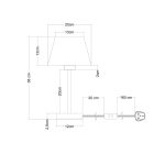 Creative Cables lámpatest Fa asztali lámpa Impero lámpaernyővel ABLB3110E20VBOFINBRN06PARIME27-L