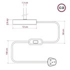 Creative Cables asztali lámpa Alzaluce Idra fém asztali lámpa ABM21E20GODINNRT41-L