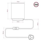 Creative Cables lámpatest Posaluce fémből, barna Camelot Cilindro lámpaernyővel ABM23CRFINNRD73CMR