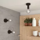 Creative Cables design lámpa Fermaluce Wood M, festett fa sík lámpa falához vagy mennyezetéhez APL03FB16-L
