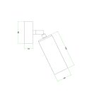 Creative Cables lámpatest Fermaluce Wood állítható spotlámpával, fa és Tub-E14 lámpaernyővel APL201TBSCRSPOTLE-L