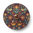 Creative Cables lámpatest Fermaluce Ethnic kétoldalas fa UFO lámpaernyővel, különböző művészek illusztrációival APM1UFO08