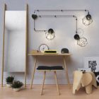 Creative Cables foglalat Spostaluce Metal 90°, állítható fényforrás E27 menetes lámpafoglalattal, szövetkábel és APM2FC1LBRTBRPMB3RL03