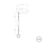 Creative Cables design lámpa Spostaluce lámpa állítható fémcsukló APM2FC2LOTSTOTSINNERM42-L