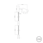 Creative Cables design lámpa Spostaluce lámpa állítható fémcsukló APM2FC2LVBOTCREUBRC01-L