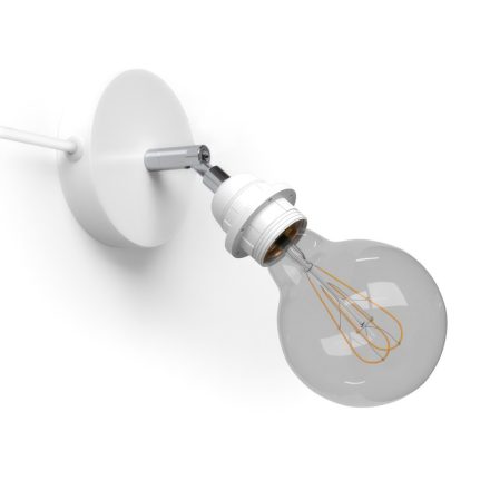 Creative Cables foglalat Spostaluce Metal 90°, állítható fényforrás E27 menetes lámpafoglalattal, szövetkábel és APM2FC2LVBTCRPBB3RM01-L