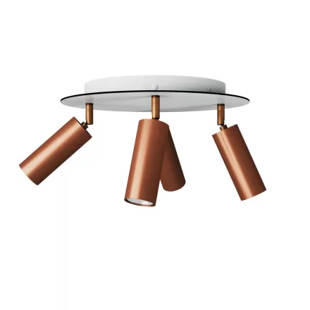 Creative Cables lámpatest Lámpa 4 spotlámpával, Tub-E14 lámpaernyővel és kerek Rose-One XXL-lel APM2R1024TBSRASSPOTRAS-L