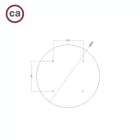 Creative Cables lámpatest Lámpa 4 spotlámpával, Tub-E14 lámpaernyővel és kerek Rose-One XXL-lel APM2R1034TBSBRSPOTVN-L