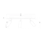 Creative Cables lámpatest Lámpa 3 spotlámpával, Tub-E14 lámpaernyővel és téglalap alakú Rose-One XXL-lel APM2RE1023TBSRASSPOTRAS