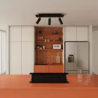 Creative Cables lámpatest Lámpa 3 spotlámpával, Tub-E14 lámpaernyővel és téglalap alakú Rose-One XXL-lel APM2RE1033TBSBRSPOTVN