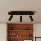 Creative Cables lámpatest Lámpa 3 spotlámpával, Tub-E14 lámpaernyővel és téglalap alakú Rose-One XXL-lel APM2RE1033TBSBRSPOTVN