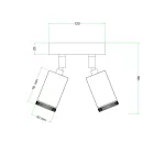 Creative Cables spotlámpa Fermaluce 2 darab állítható Mini Spotlight GU1d0 spotlámpával APM2VBO2TBSCRGUVBO-L