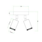 Creative Cables spotlámpa Fermaluce 2 darab állítható Mini Spotlight GU1d0 spotlámpával APM2VN2TBSBRGUSB-L